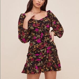 NWT ASTR The Label Floral Sweetheart Ruffle Dress